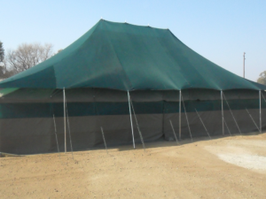 Military type hip tent 5m x 14m